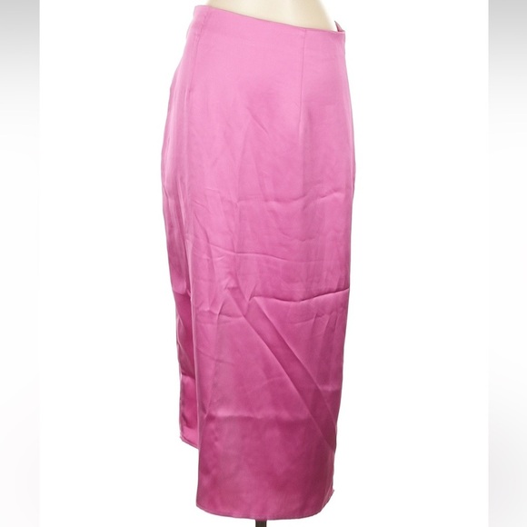 Marc New York Barbie Pink Chic Gathered Drawstring Midi Skirt Size Small S - Picture 3 of 8